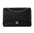 Maxi Double Flap, £4,500, Handbags, Black, Caviar Leather, Front view